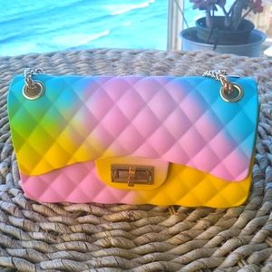 Rainbow pvc purse